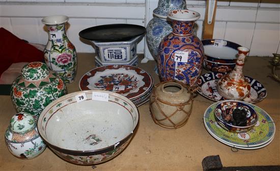 Mixed Japanese & Oriental ceramics